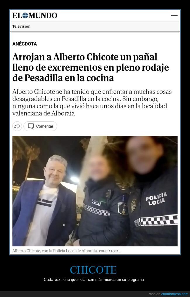 chicote,pañal,pesadilla en la cocina