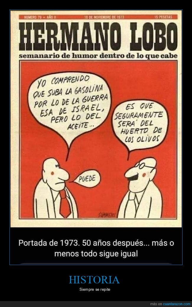 aceite,gasolina,guerra,hermano lobo,israel,precios,retro,subir