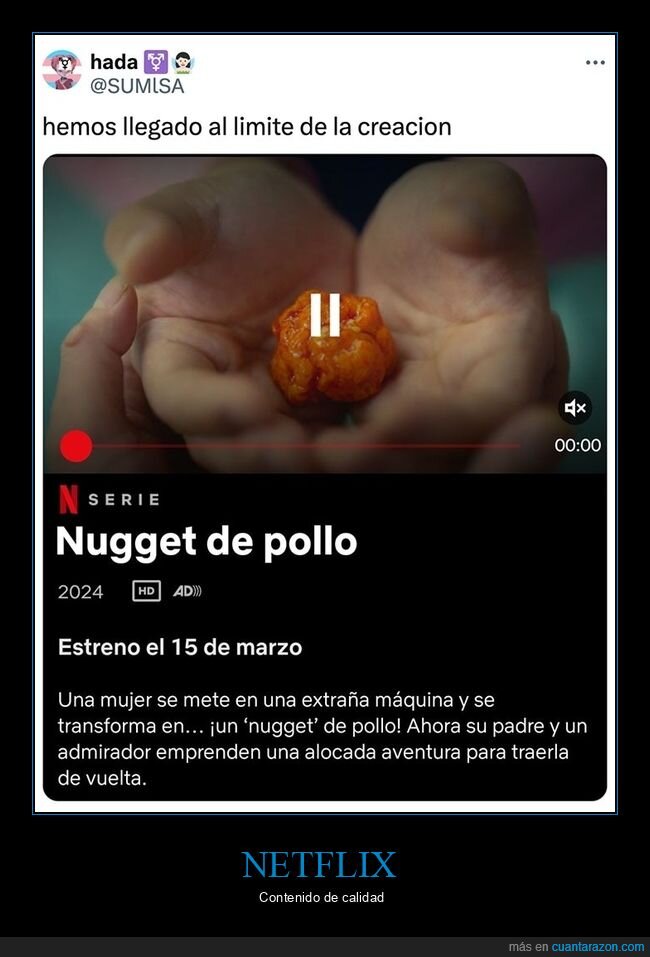 netflix,nugget de pollo,serie