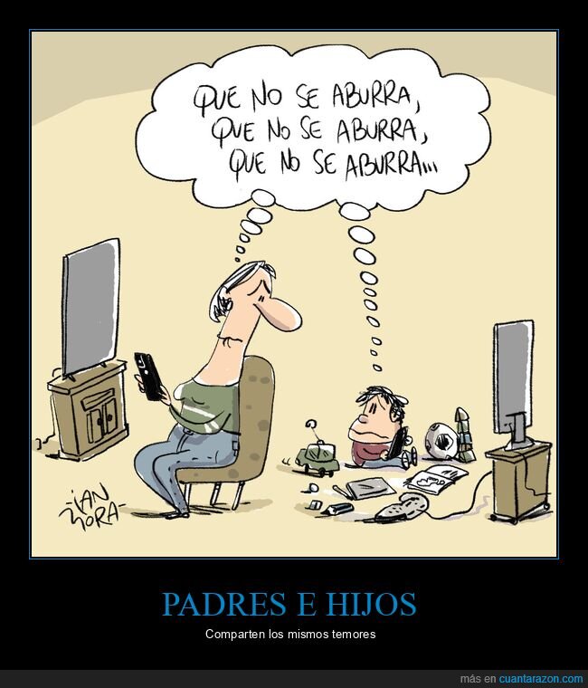 madre,hijo,aburrirse