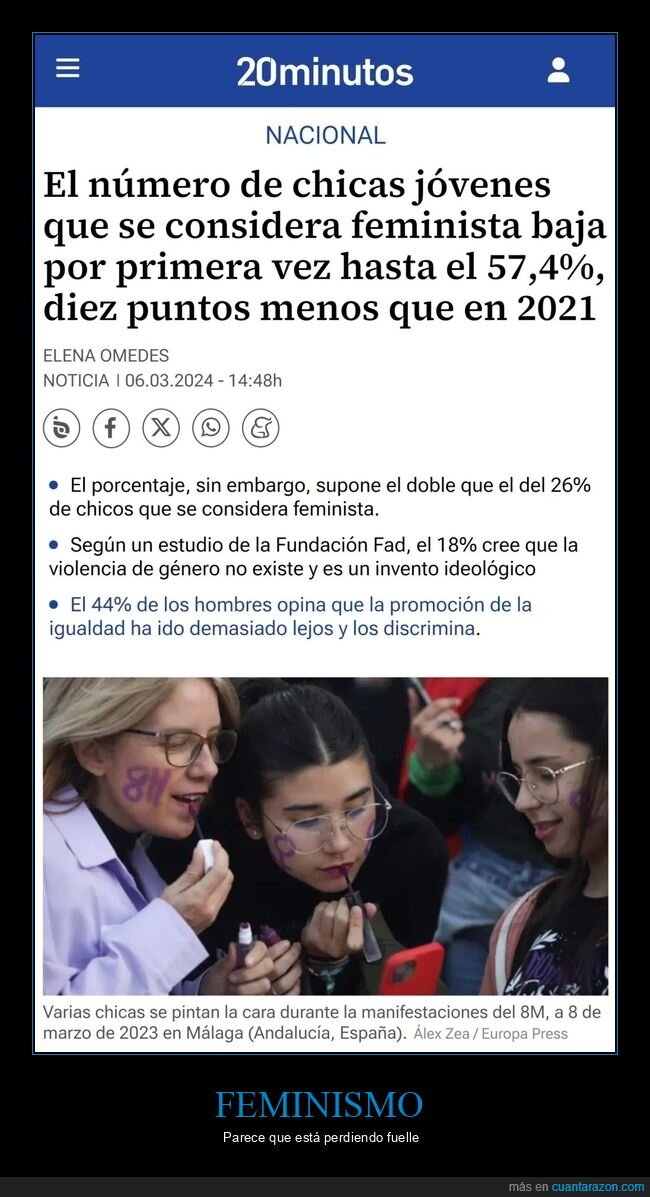 feministas,porcentaje