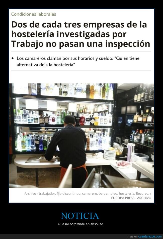 hostelería,inspecciones