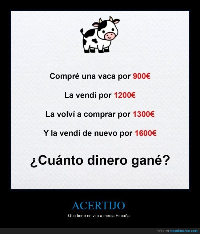 comprar,vaca,dinero,acertijo