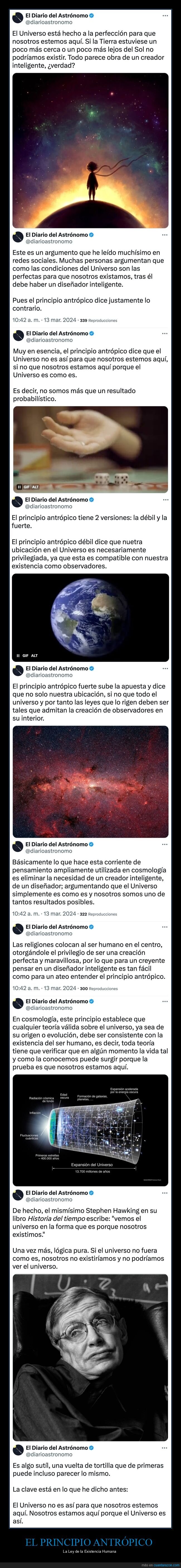 principio antr&oacute;pico,existencia