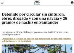 Enlace a Le dieron el alto por no llevar el cinturón...