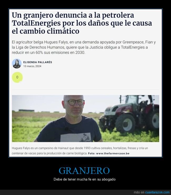 granjero,denunciar,petrolera,cambio climático