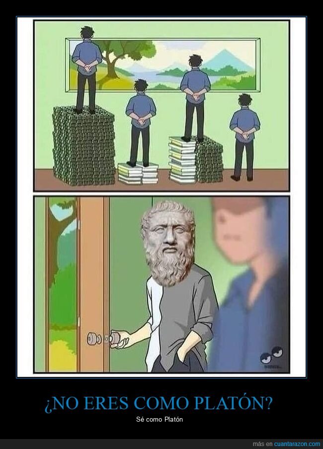 dinero,libros,ventana,platón,puerta