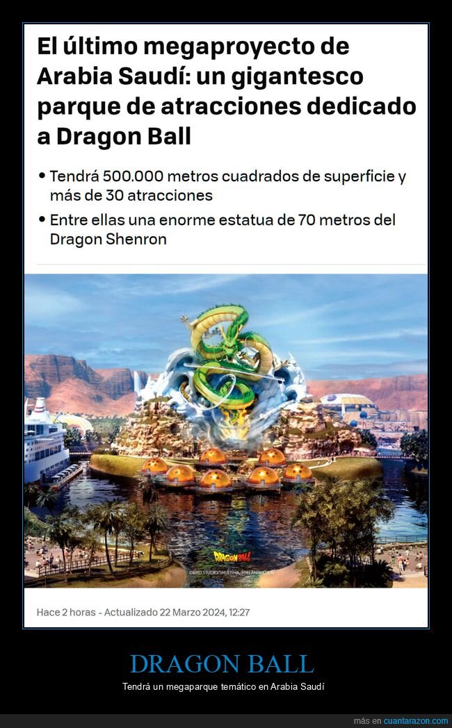 dragon ball,parque de atracciones,arabia saudí