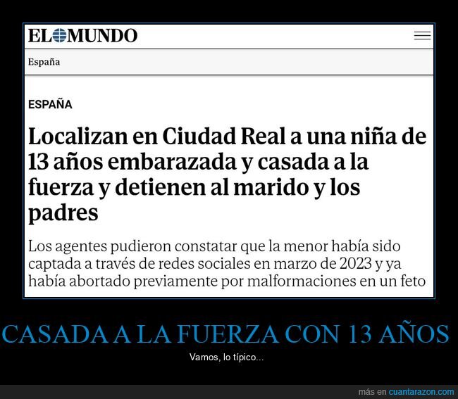 13 años,embarazada,casada a la fuerza