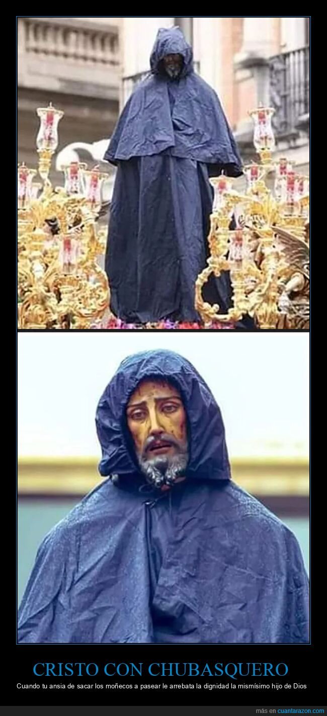 chubasquero,cristo,semana santa