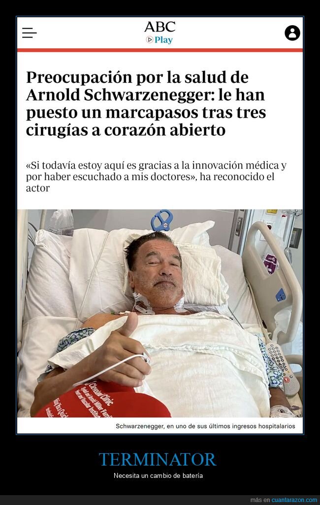 schwarzenegger,marcapasos,cirugías