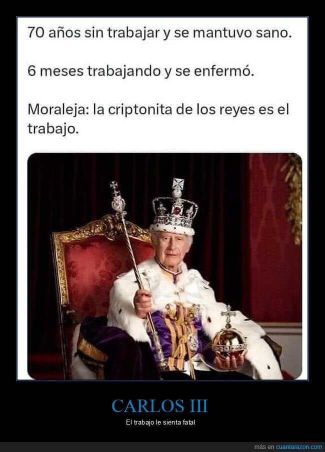 cáncer,carlos iii,enfermo,trabajar