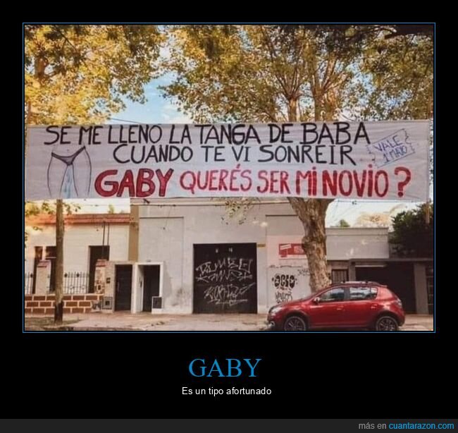 baba,novia,pancarta,tanga,wtf