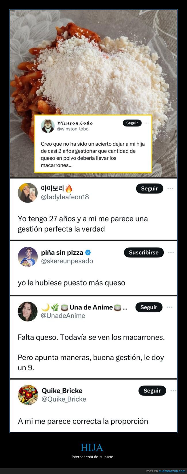 hija,queso,macarrones