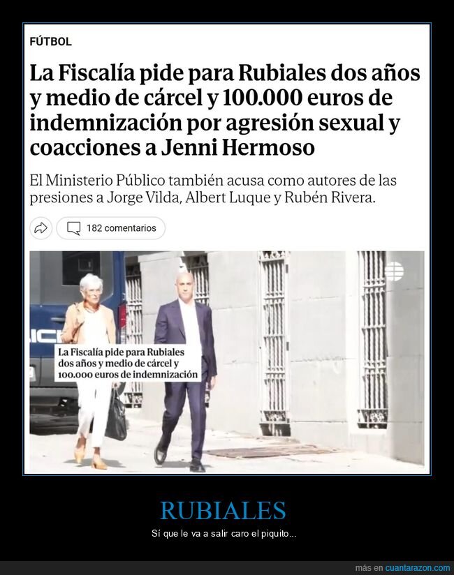 rubiales,cárcel,indemnización