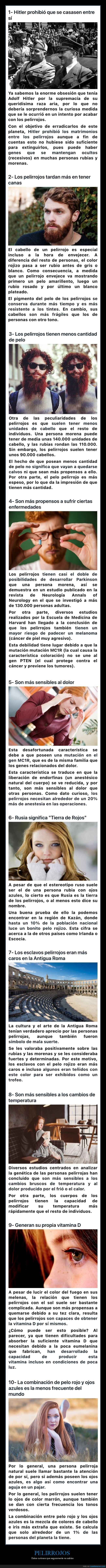 pelirrojos,curiosidades
