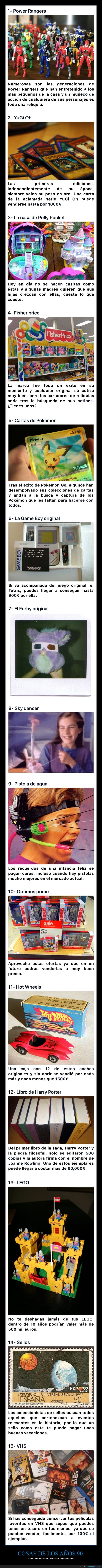 años 90,objetos,precio