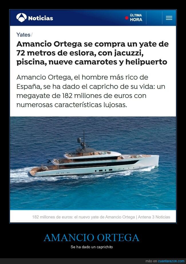 amancio ortega,yate