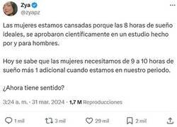 Enlace a Esta chica tiene la explicación al cansancio femenino
