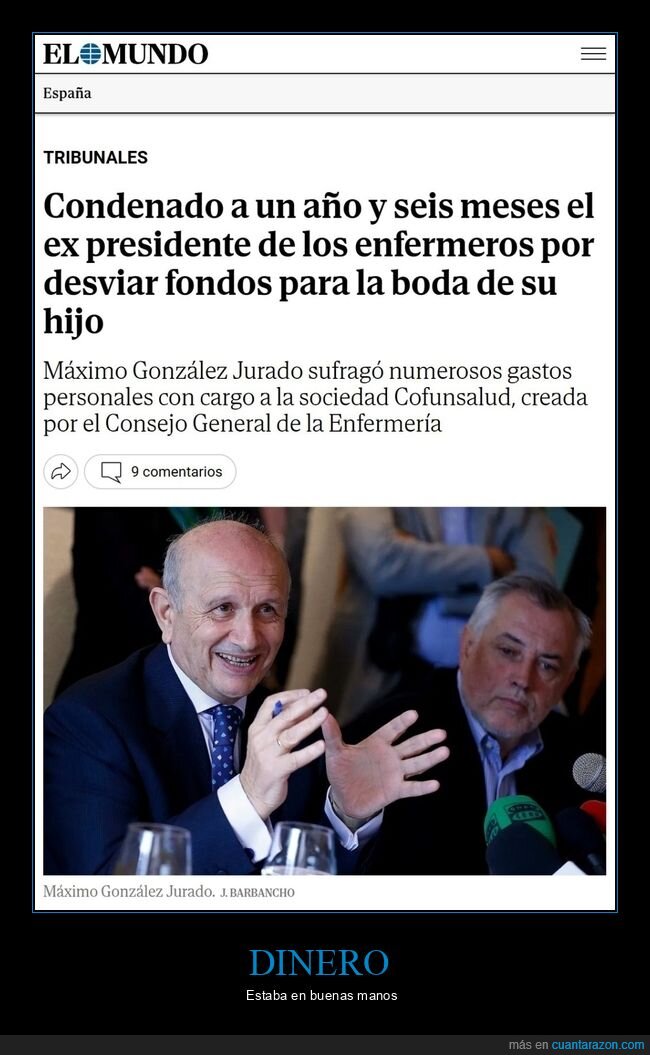 condena,ex presidente de los enfermeros,desviar fondos,boda