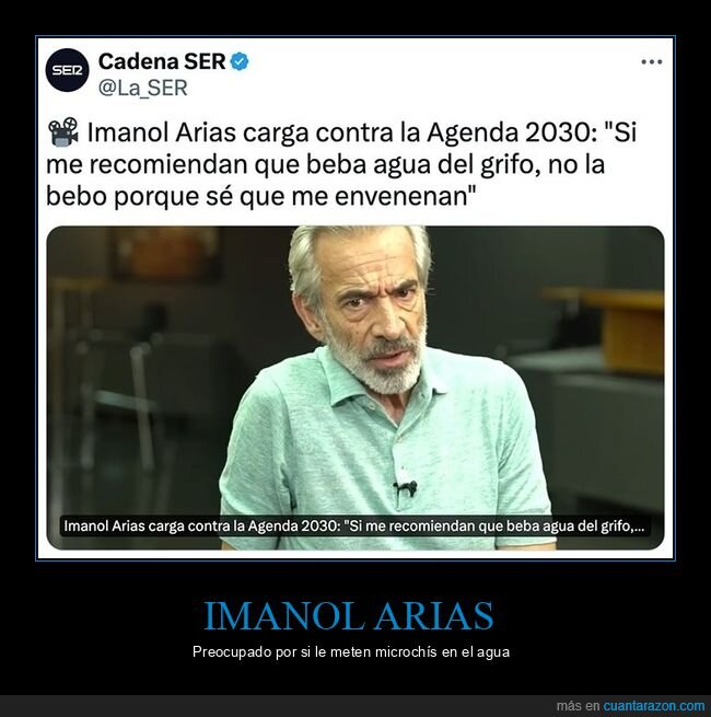 agenda 2030,agua,beber,envenenar,grifo,imanol arias