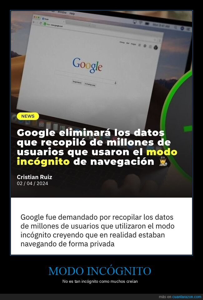 datos,eliminar,google,modo incógnito