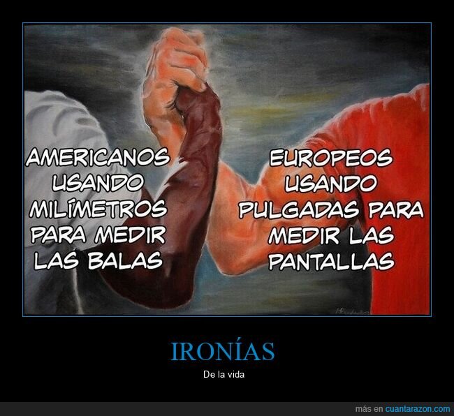 americanos,balas,europeos,milímetros,pantallas,pulgadas