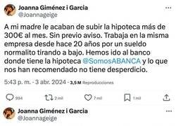 Enlace a Esta chica expone la precaria situación de su madre ante la continua subida de su hipoteca