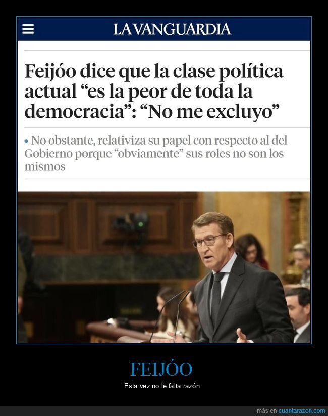 feijóo,clase política,peor