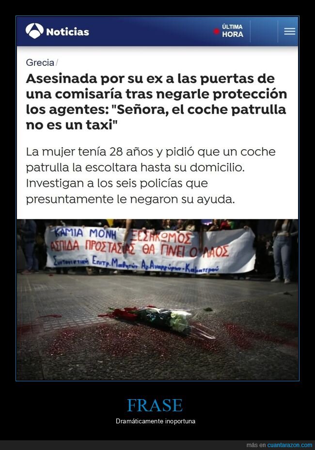 asesinada,ex,comisaría,coche patrulla,taxi,policía