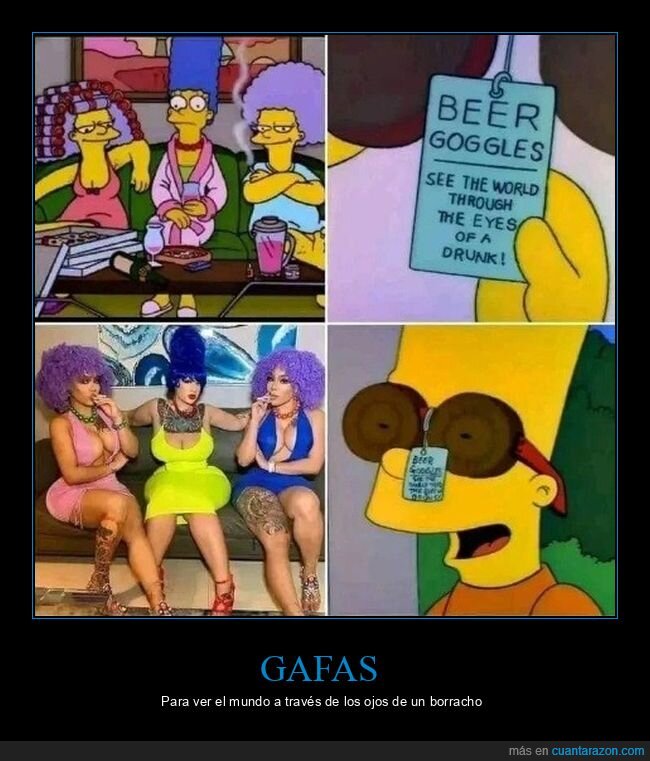 borracho,gafas,simpsons