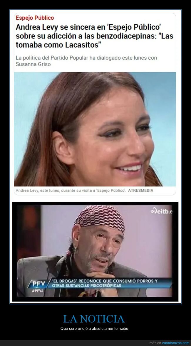 adicción,andrea levy,bezodiacepinas,políticos