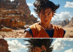 Enlace a Fotogramas conceptuales de una película de Dragon Ball Z, creados con Midjourney