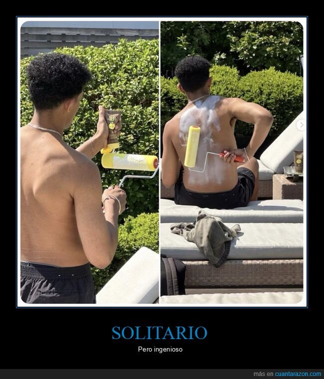 crema solar,rodillo,espalda