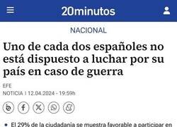 Enlace a Pocas ganas de guerra