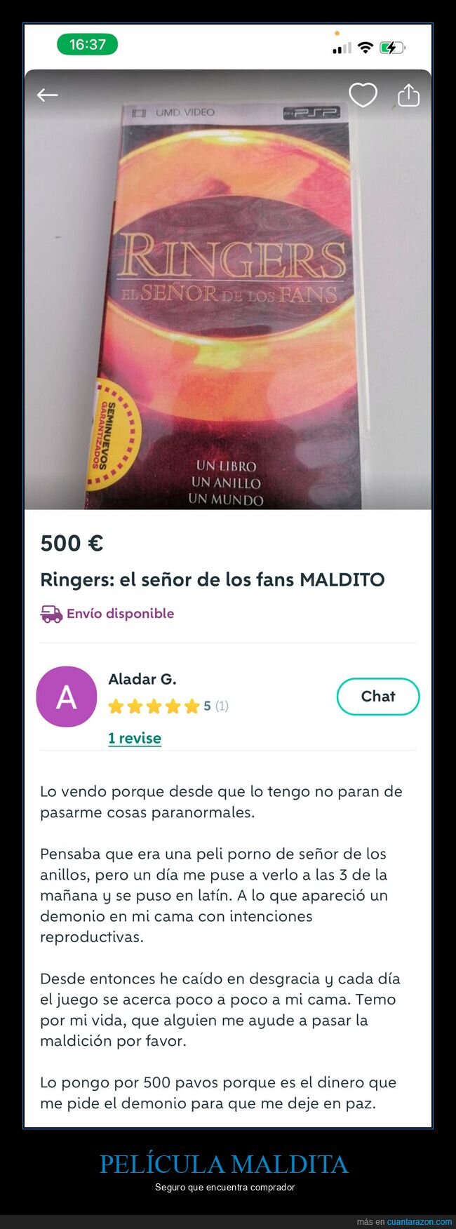 película,maldita,wallapop