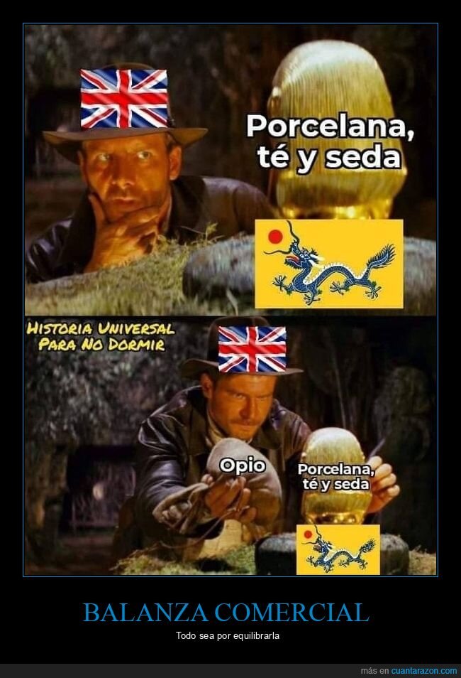 china,indiana jones,opio,porcelana,reino unido,seda,té