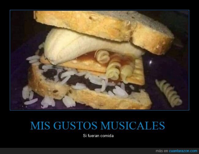 gustos musicales,comida