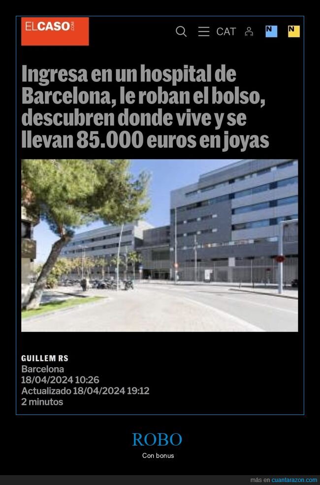 hospital,barcelona,robo,bolso,joyas