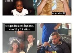 Enlace a Personas comparten divertidas diferencias entre sus padres y ellos mismos a la misma edad