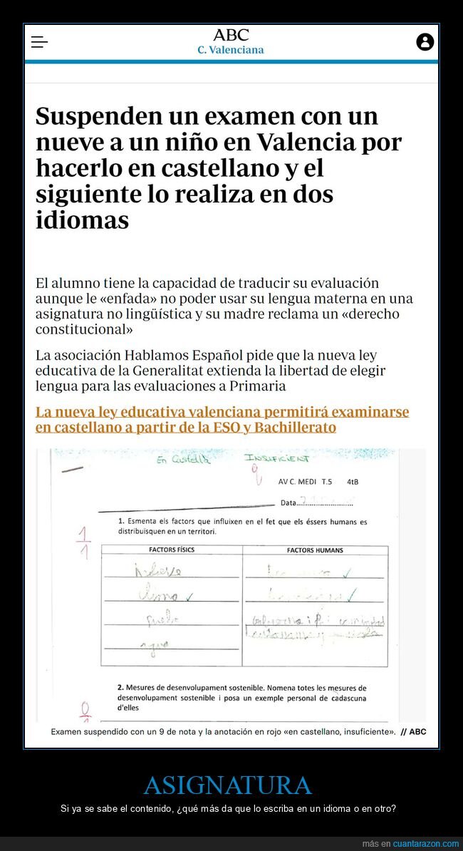 suspender,examen,niño,valencia,castellano,idiomas