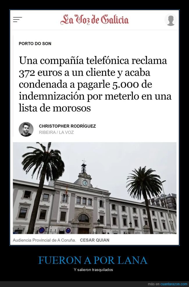 compañía telefónica,dinero,condena,pagar,lista de morosos