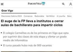 Enlace a La FP le come el terreno al bachillerato