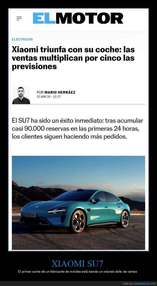 xiaomi su7,coche eléctrico,ventas