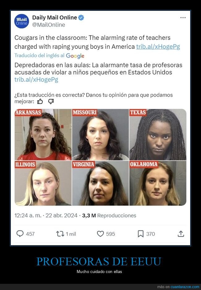 profesoras,eeuu,depredadoras