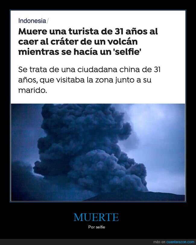 muerte,selfie,turista,volcán