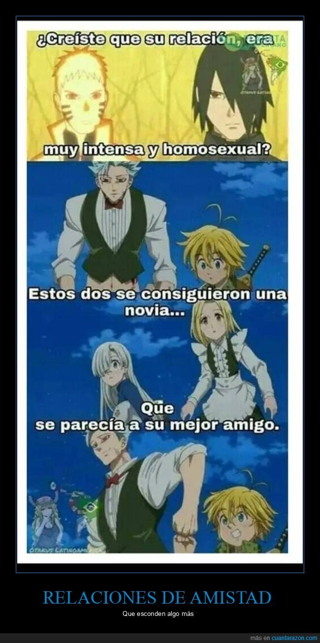 seven deadly sins,naruto,relación,amigos,novias