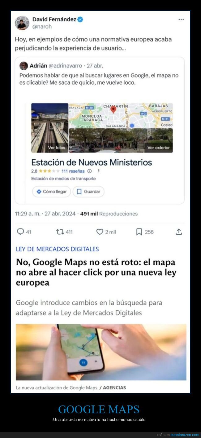 google maps,normativa europea