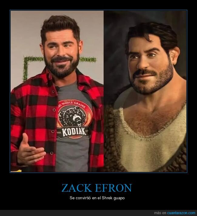 parecidos,shrek,zack efron