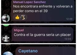 Enlace a En el grupo de Telegram de Vito Quiles se habla sobre ir a una guerra civil para acabar con Sánchez